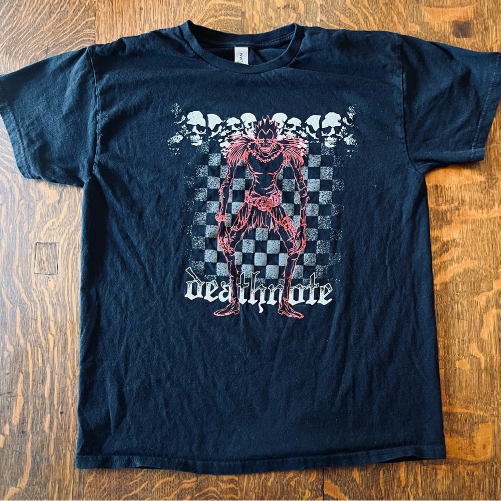 Vintage Death Note Ryuk Black Shirtsleeve T Shirt Size Large
